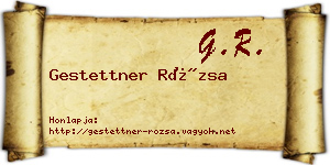 Gestettner Rózsa névjegykártya