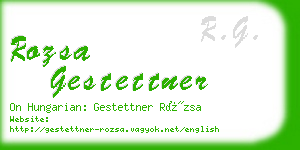 rozsa gestettner business card